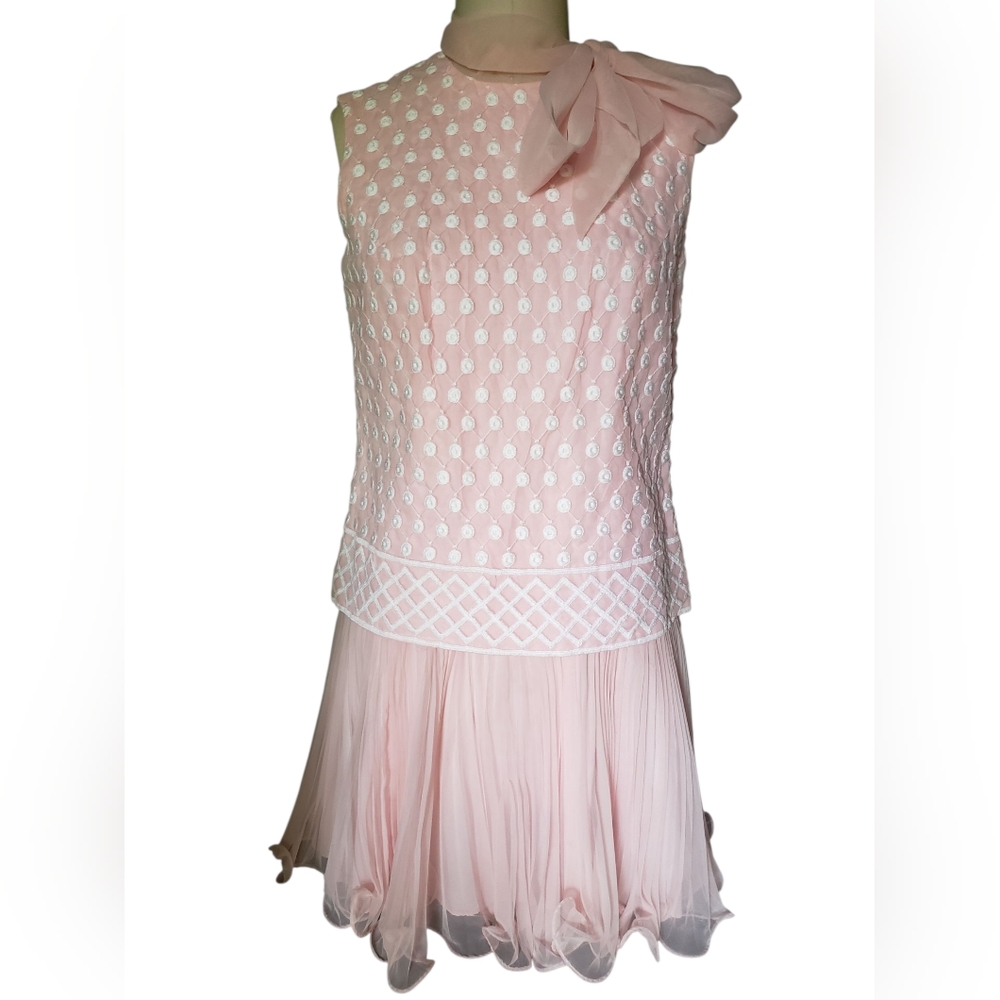 Vintage 1960's Mod Pink Dress Jack Bryan Medium 6 8